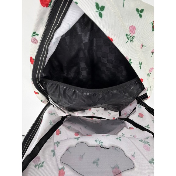 Vans Old Skool Classic Backpack White‎ Rose Floral Print Laptop Travel Bag main image 11